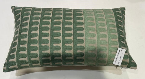 Aari Embroidery Cushion Cover , Front  & Back Cotton Chambray, With Concealed Zip