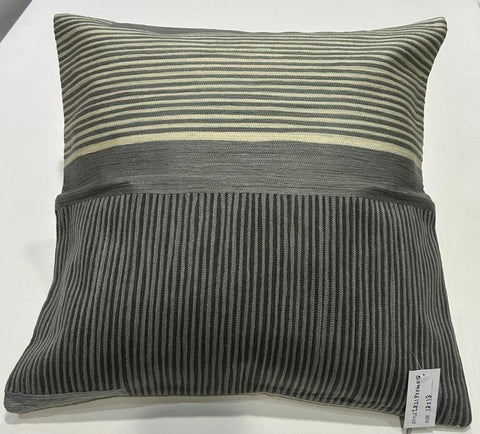 Aari Embroidery  Cushion Cover, Front Cotton Sheeting & Back Cotton Chambray, With Concealed Zip
