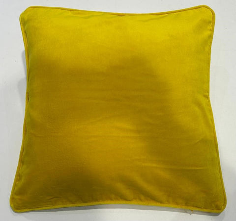 Plain Cushion Cover With Cord Piping , Front  & Back Cotton Cotton Velvet, With Concealed Zip
