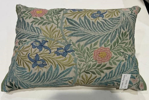 Machine ,Aari  And Hand Embroidery Cushion Cover , Front  & Back Cotton Chambray, With Concealed Zip