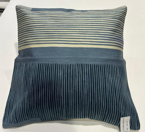 Aari Embroidery Cushion Cover ,Front-Cotton Sheeting  & Back- Cotton Chambray, With Concealed Zip