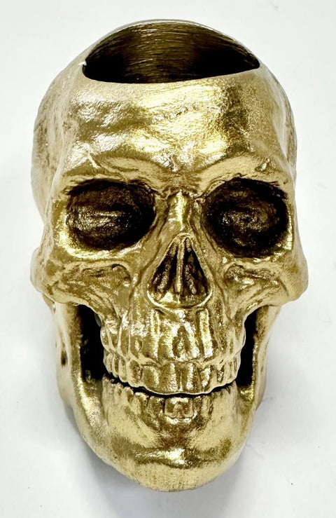 Skull Taper-Holder  Gold