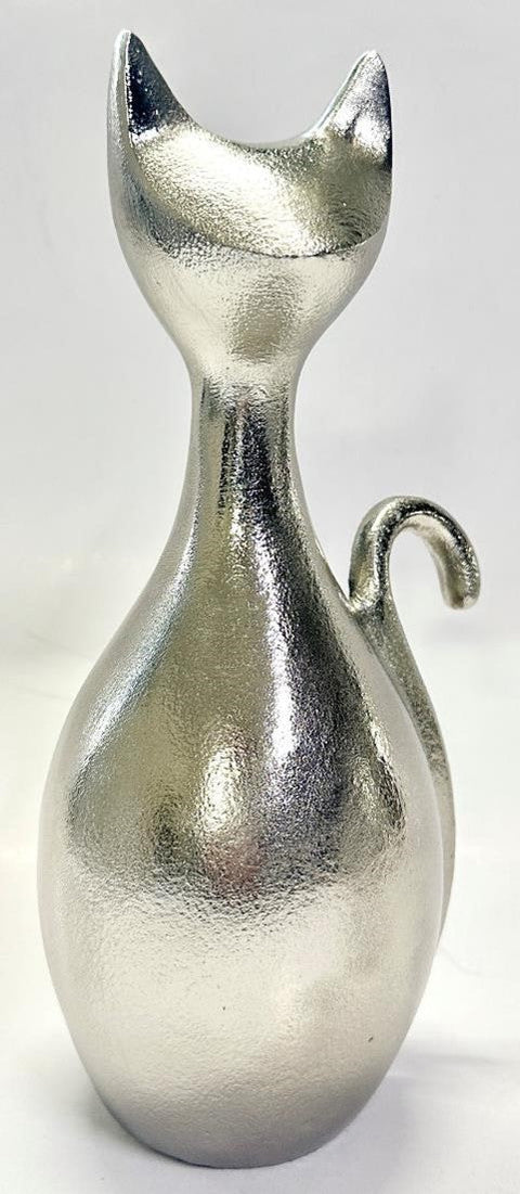 Cat Sculpture (L) Nickel