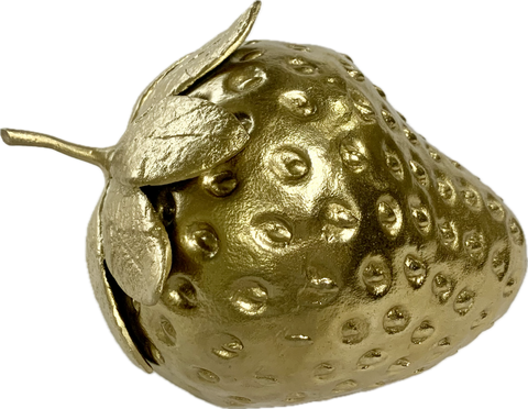 Strawberry Sculpture (L) Gold