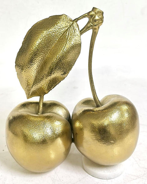 Cherry Sculpture On marble (L) Gold