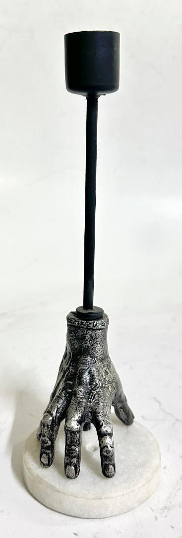 8In Minimalist Taper Holder (Thing)  Aged Aluminum / Black