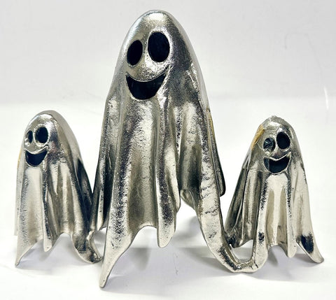 Flying Ghost Family Sculpture  Nickel