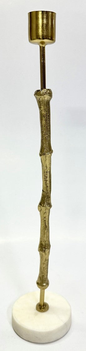 12In Minimalist Taper Holder (Bamboo)  Gold