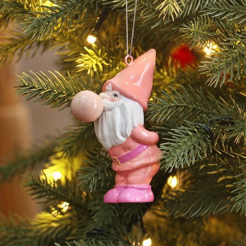 Christmas Pink Dwarf Ornament- Playful Holiday Décor