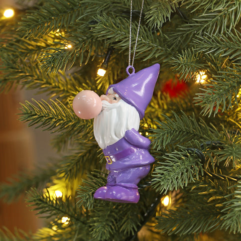 Christmas Purple Dwarf Ornament - Playful Holiday Décor