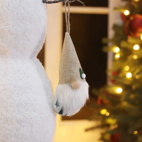 Christmas Cmas Soft Gnome Orn Tgi - Faux Burlap Hat