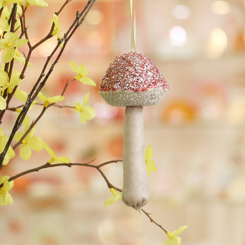 Mushroom Hanging Ornament-Sequin