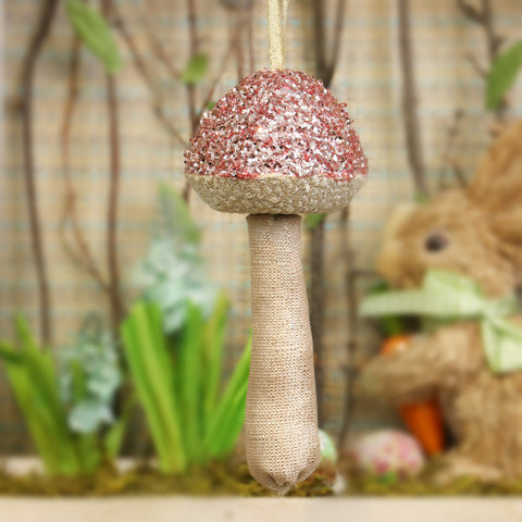 Mushroom Hanging Ornament-Sequin