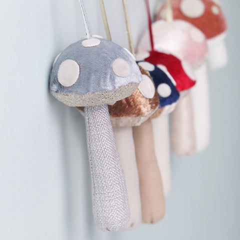 Mushroom Hanging Ornament-Red