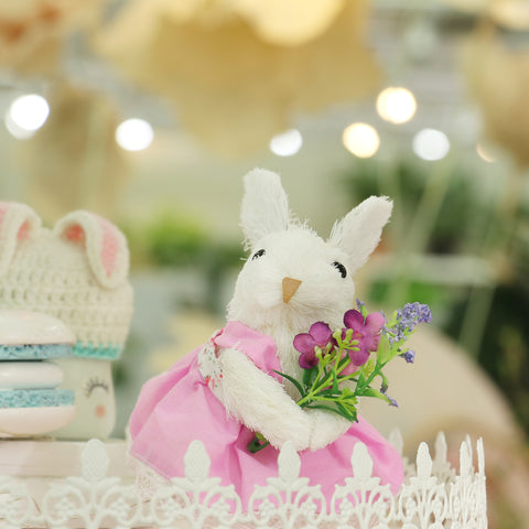 Sisal Bunny Décor-Pink