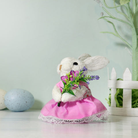 Sisal Bunny Décor-Rose