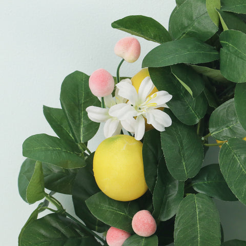 Artificial Lemon Wreath
