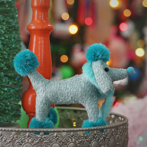 CHRISTMAS 6*3*4.5in BLUE DOG ORNAMENT