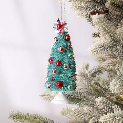 2.5*2.5*6.5IN CHRISTMAS TREE ORNAMENT - GREEN