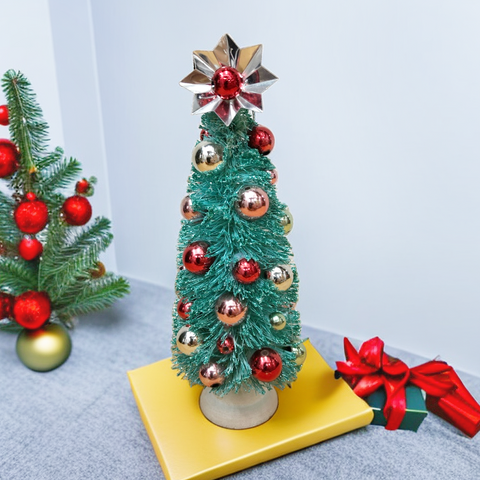 2.5*2.5*6.5IN CHRISTMAS TREE ORNAMENT - GREEN