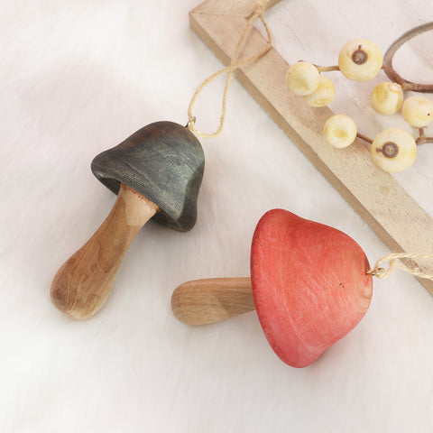 CHRISTMAS 3.5IN RED MUSHROOM ORNAMENT
