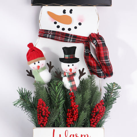 CHRISTMAS MT23 10IN FABRIC PICK 1 PDQB - SNOWMAN W/RED HAT