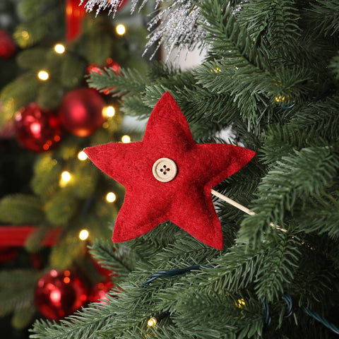 CHRISTMAS MT23 10IN FABRIC PICK 1 PDQB - RED STAR