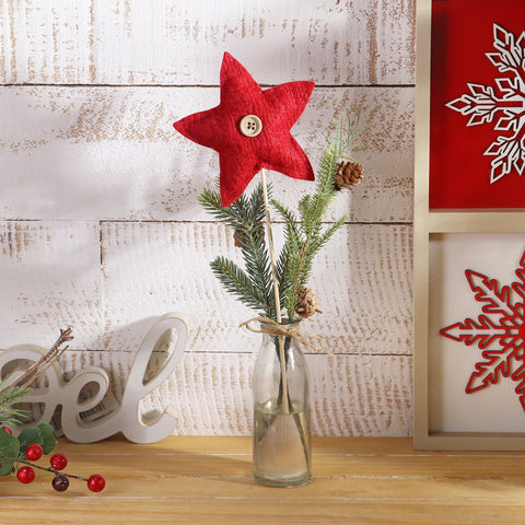 CHRISTMAS MT23 10IN FABRIC PICK 1 PDQB - RED STAR