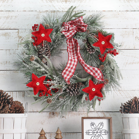 CHRISTMAS MT23 10IN FABRIC PICK 1 PDQB - RED STAR