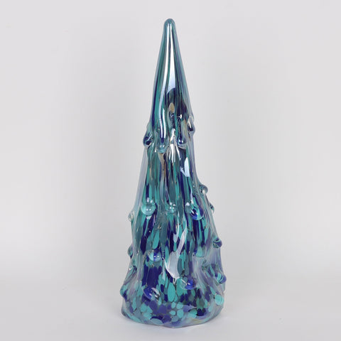 Set Of 2 Glass Tree Cone Decoration | Glass Vase | Table Centerpiece