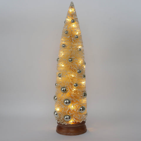 Christmas 6.0*24.0''Snowy Tree Deecor W/Plastic Balls | Christmas Decor | Festive Holiday Decoration