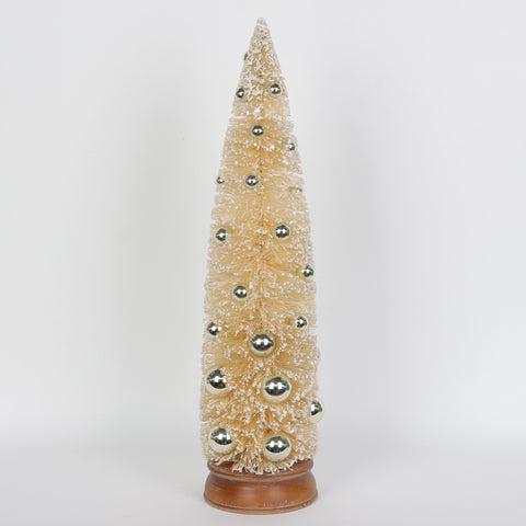 Christmas 6.0*24.0''Snowy Tree Deecor W/Plastic Balls | Christmas Decor | Festive Holiday Decoration