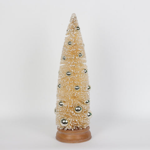 Christmas 5.875*20.0*0.0''Snowy Tree Deecor W/Plastic Balls | Christmas Decor | Festive Holiday Decoration