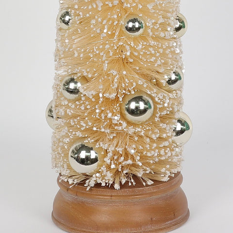 Christmas 5.875*20.0*0.0''Snowy Tree Deecor W/Plastic Balls | Christmas Decor | Festive Holiday Decoration