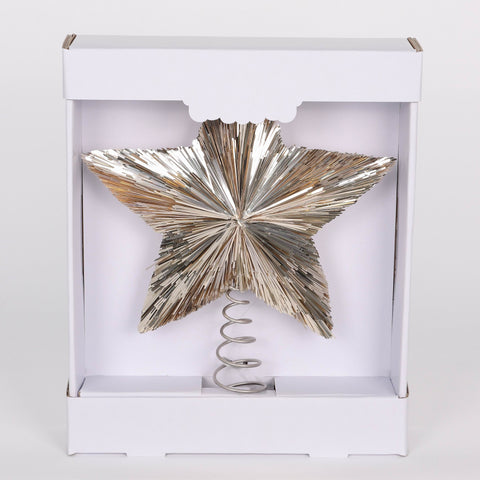 Silver Star Christmas Tree Topper
