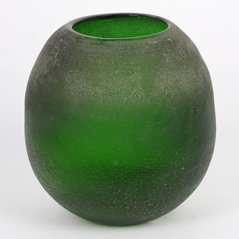 D22*H22.5Cm_X000D_ Glass Vase,Ball Shape Ice  _X000D_ Finish_X000D_ | Glass Vase | Table Centerpiece