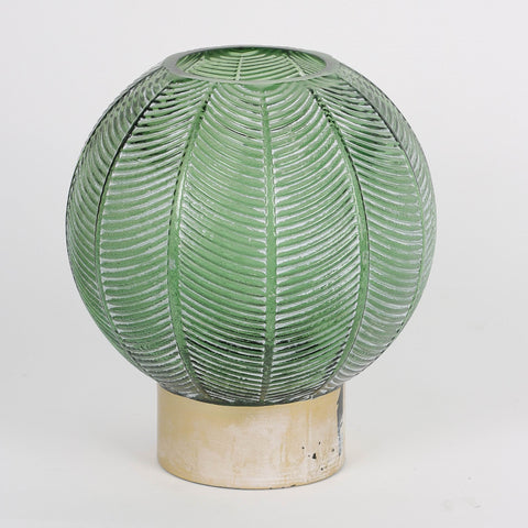 D20*H22   Handblown Glass Vase With Painted Gold | Glass Vase | Table Centerpiece