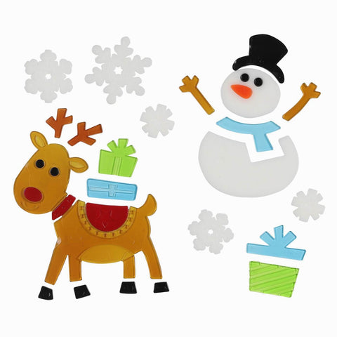 SS HL 12X12IN REINDEER SNOWMAN GC