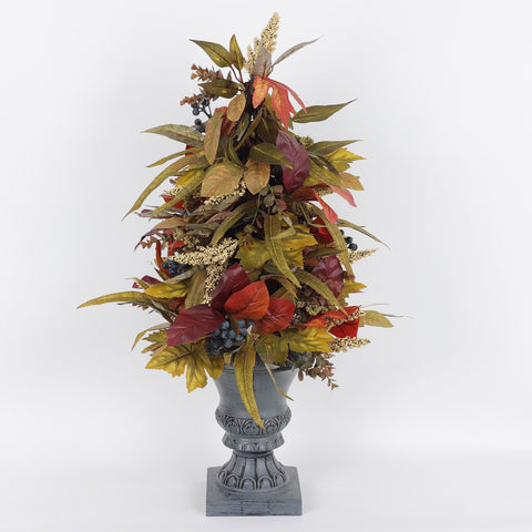 Harvest Blue Berry Leaves Swag for Seasonal Decor