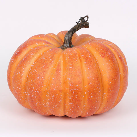 9" Orange Flat Pumpkin