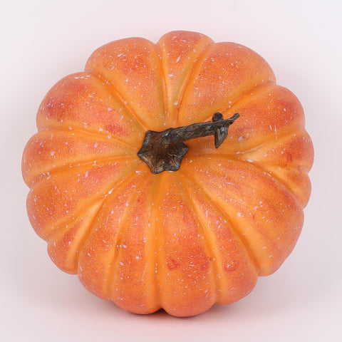 9" Orange Flat Pumpkin