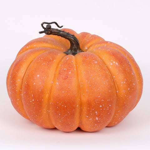 9" Orange Flat Pumpkin