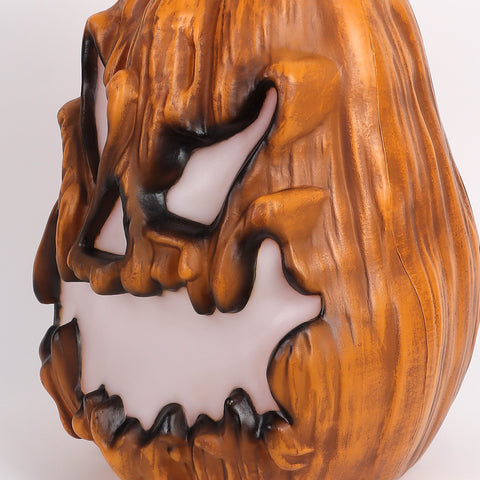 14" Scary Jack-o'-Lantern Decor | Light-Up Halloween Pumpkin Prop | Haunted Outdoor/Indoor