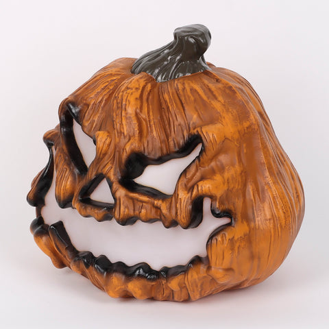 10" Scary Jack-o'-Lantern Decor | Light-Up Halloween Pumpkin | Spooky Tabletop Prop