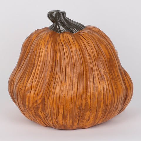 10" Scary Jack-o'-Lantern Decor | Light-Up Halloween Pumpkin | Spooky Tabletop Prop