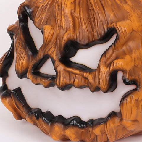 10" Scary Jack-o'-Lantern Decor | Light-Up Halloween Pumpkin | Spooky Tabletop Prop