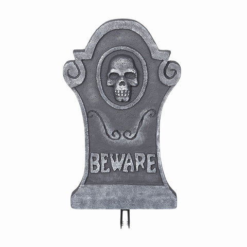Halloween Beware Tombstones: Spooky Graveyard Decoration Set