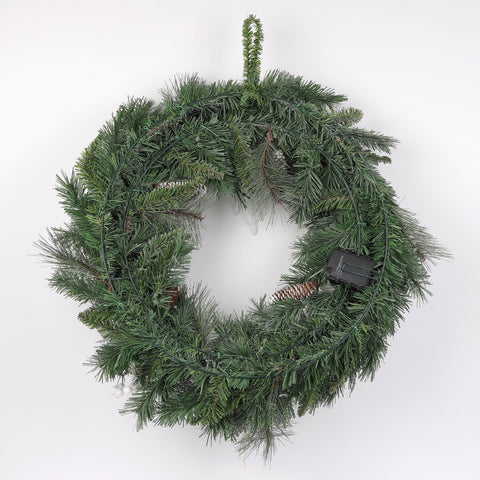 Wreath Prelit Pine Cone 30"