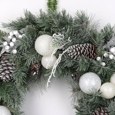 Wreath Prelit Pine Cone 30"