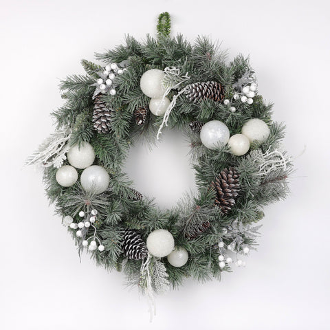 Wreth Prelit Pine Cone 30"